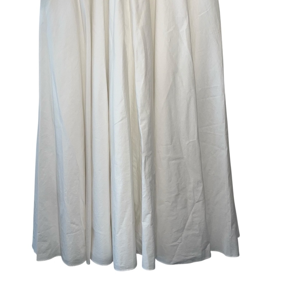 Roksanda White Midi Dress Cotton Poplin Puff Sleeve Bridal 10 Summer Casual  🟡 - Picture 9 of 16